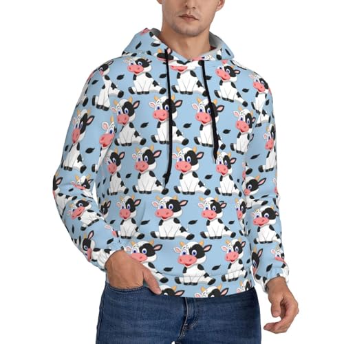 Sweatshirt à manches longues motif vache pour un style urbain décontracté