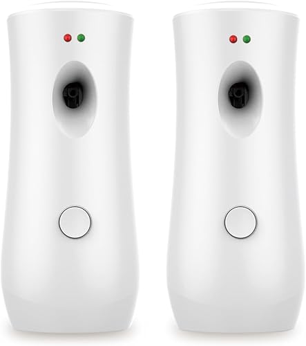 Dispensador automático de ambientador en aerosol (paquete de 2), dispensador automático de aerosol de pie o montado en la pared, máquinas de
