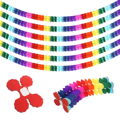 Bunt Girlanden 6 Stück Bunt Girlande Papier Karneval Girlanden Bunt Hängenden Deko Bunt Garlanden...