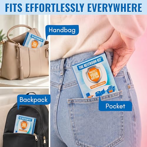 Image of The Restroom Kit 60 Pack, Portable Disposable Oversized Toilet Seat Cover