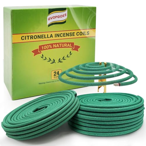 Citronella Incense Coils – Natural Plant-Based Aroma for Outdoor, Living Room & Terrace (24 Coils + Coil Holders)