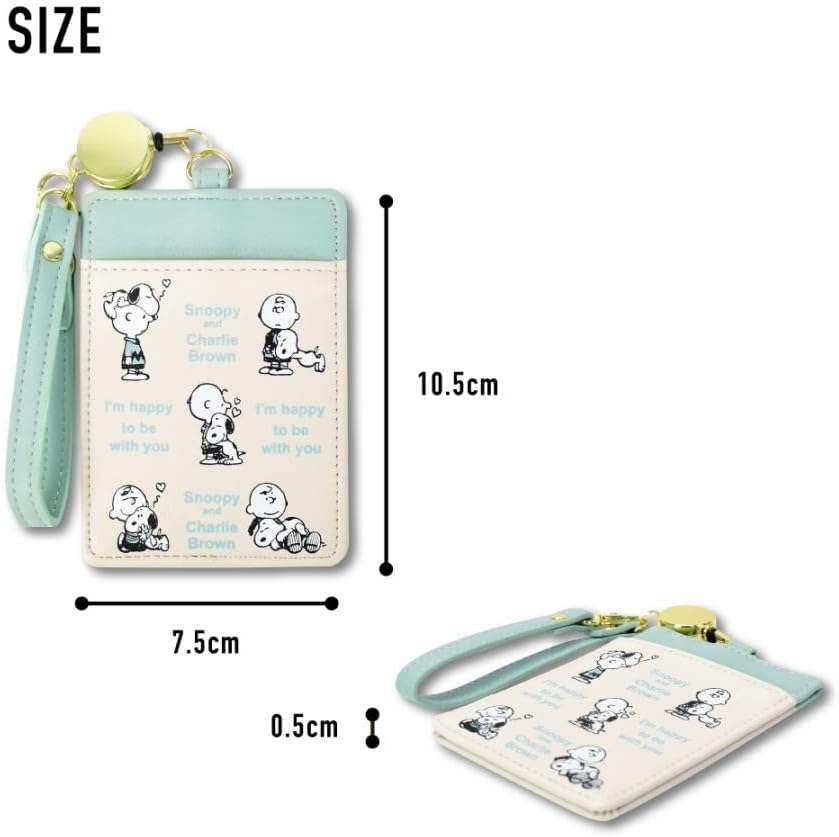 SNOOPY(スヌーピー) Women Single Pass Case with Reel CB Hug, Ivory (SPZ-2852), One Size