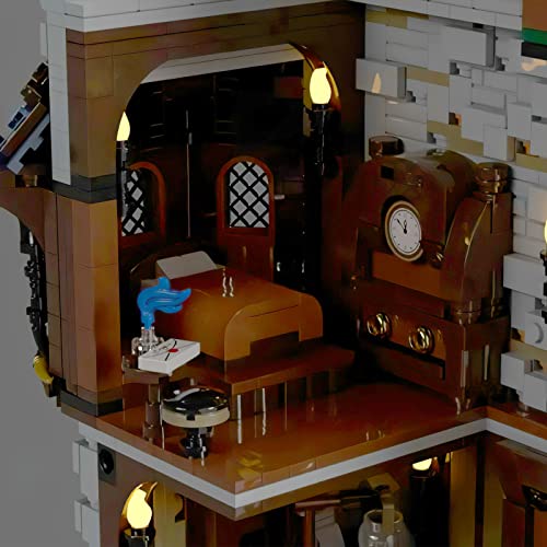 WWEI Burg Modular Haus Architektur Bausteine, 5345 Teile Kreativ Krylhan Mittelalterliche Schloss Modellbausatz… – Bild 6