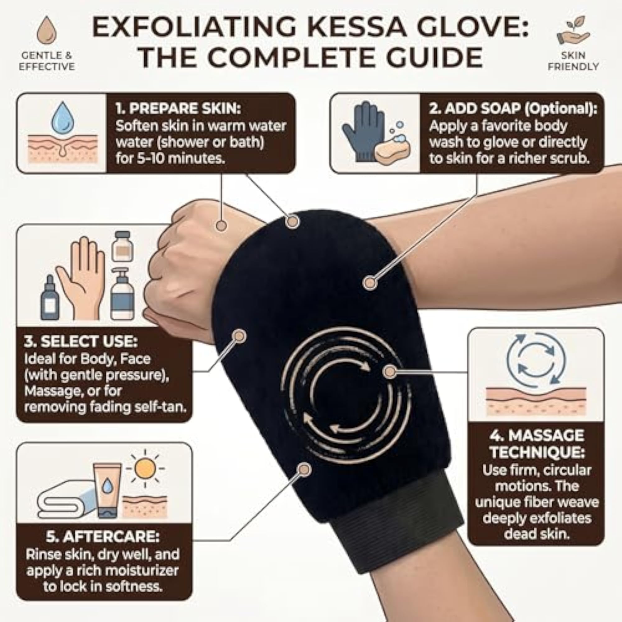 Moroccan Hammam Body Exfoliating Glove