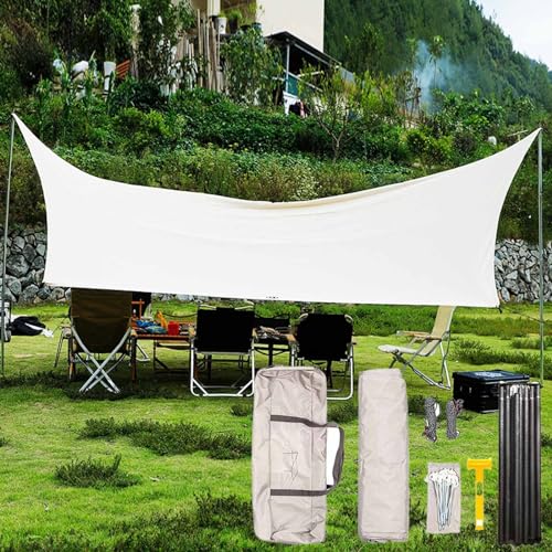 Lona de camping impermeable KAnduo 18X15FT con 2 postes miniatura 1