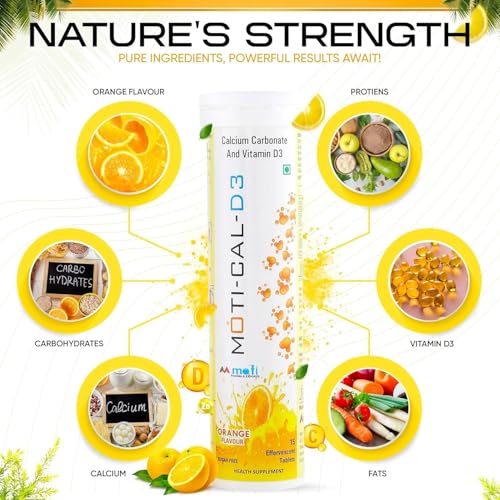 Image of Calcium and Vitamin D3 Tablets | 60 Sugar-Free Effervescent Calcium Tablets for Women & Men, Maximum Bone Density & Joint Health Support, Fast Absorbing Formula (Pack of 4)