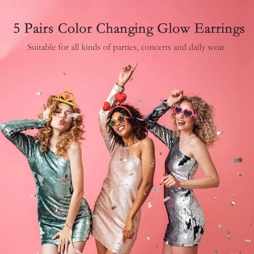 Glow Earrings, Light Up Earring For Women, Stainless Led Stud Earrings For Men, Diamond Crown Studs For Party Valentine Halloween Christmas New Year Gifts3