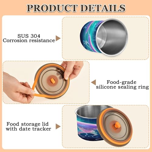Contenedor para Alimentos Hermético Acero Inoxidable 500ml miniatura 4