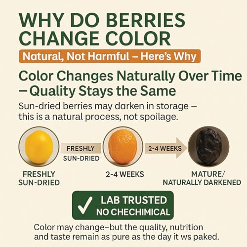 Image of Unitedlys Himalayan Sea Buckthorn Berry 100g | Sun-Dried, Natural & Unsweetened | Rich in Omega 3 6 7 9, Vitamin C & E | Dried Sea Buckthorn Berry for Skin, Immunity, Gut & Heart | No Preservatives