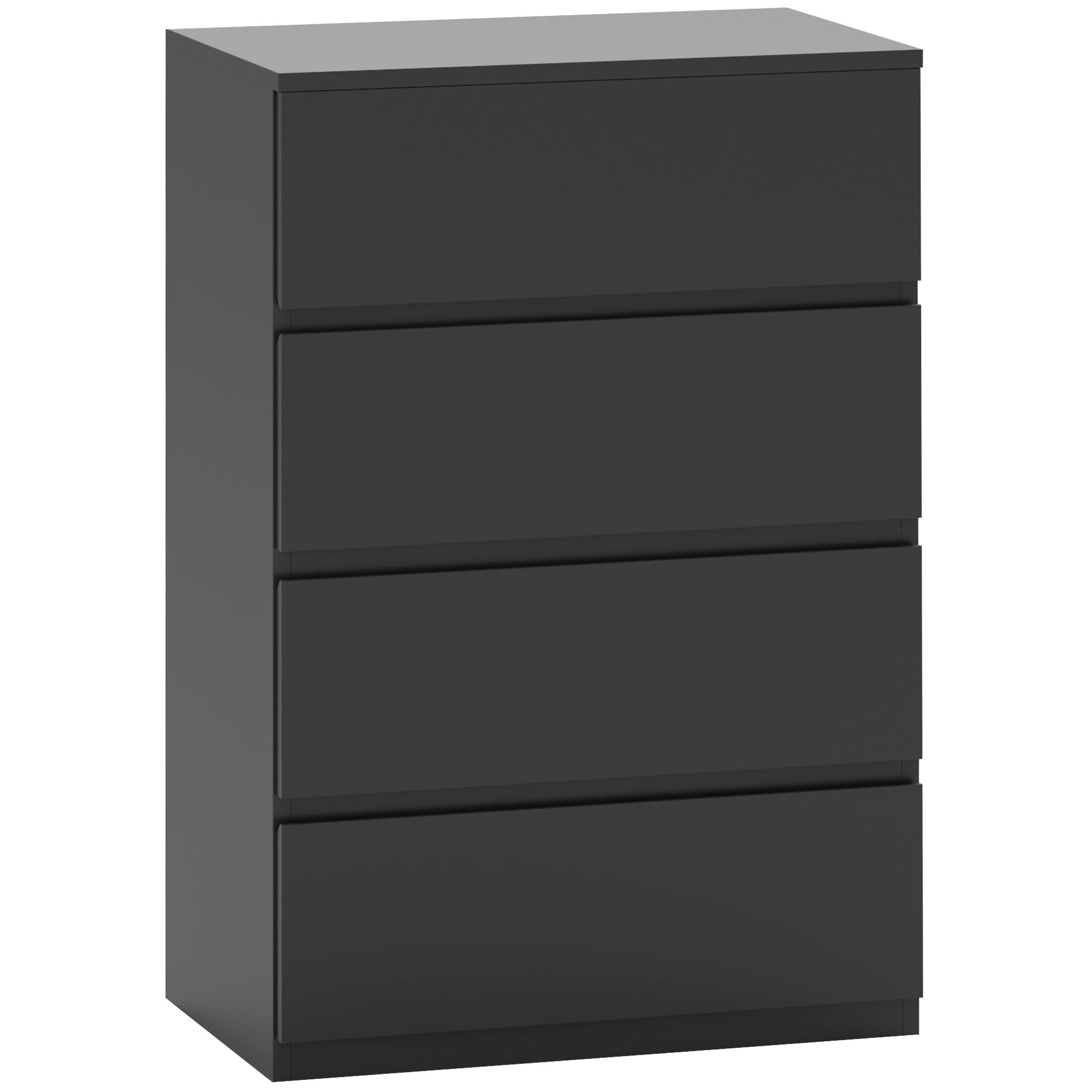 HOMCOM Chest of Drawers, 4 Drawers Storage Cabinet Floor Tower Cupboard for Bedroom Living Room, High Gloss White — image 1