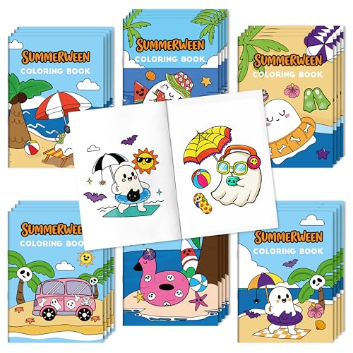 Summer Coloring Books for Kids Hawaii Beach Swimming Pool Party Supplies