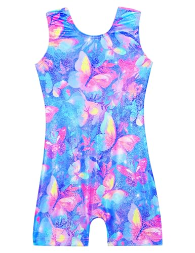 Image of Domusgo Gymnastics Leotards for Girls Sparkly One Piece Biketard Size 1-10Y