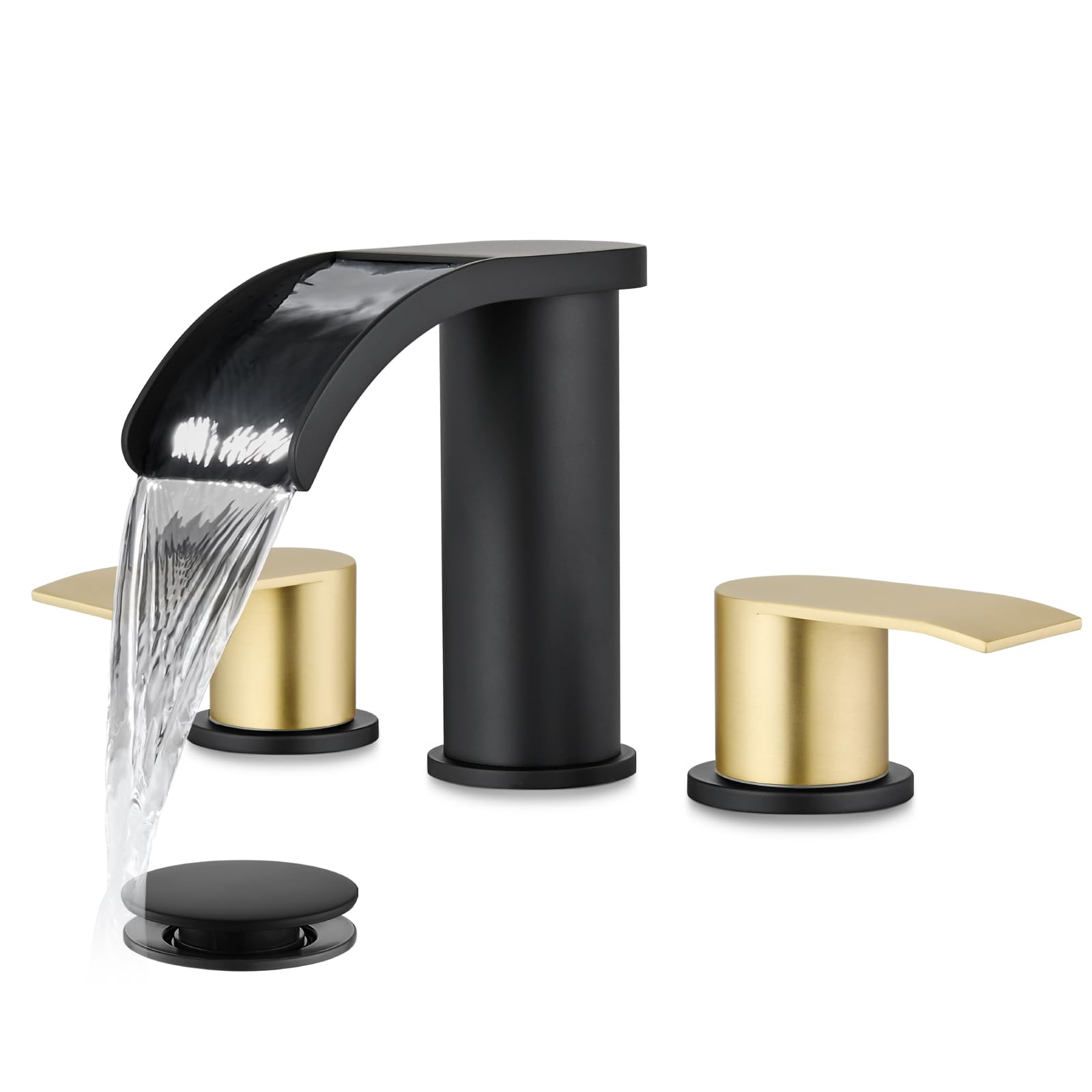 Robinet de salle de bain cascade 3 trous gotonovo pour rénovation lavabo