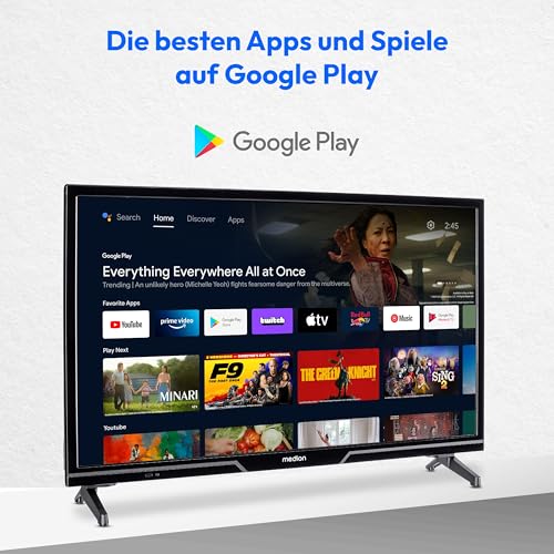 MEDION P12431 (MD 29240) 59,8 cm (24 Zoll) HD Fernseher (Android TV, Smart TV, HDR, Netflix, Prime Video, PVR, Bluetooth) – Bild 4