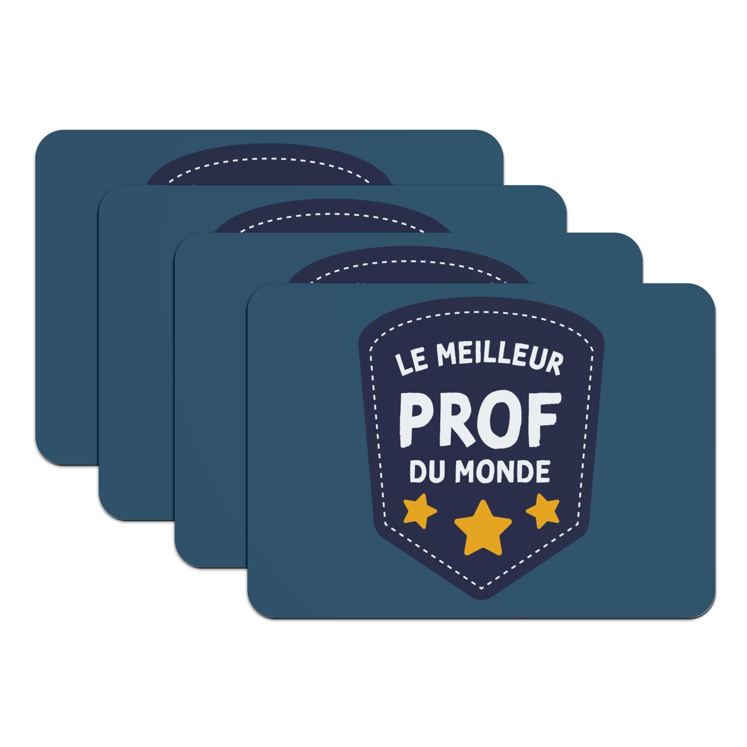 Sets de table bleu anti-glisse grand format contre taches