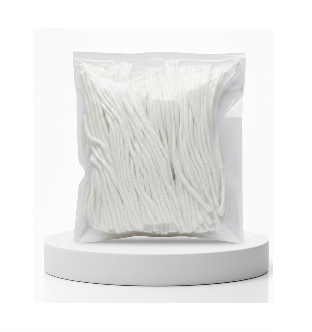 KULIA® Cotton Wicks 100 Pcs Ghee Long Batti for Candle Making Indian Pooja Accessories Wicks Hindu Puja Samagri White Wicks For Navratri Diwali Diya Decoration Religious Gifts