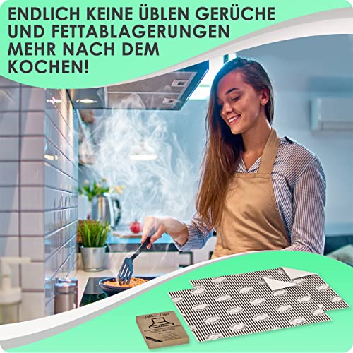 Kitchen Helpis® 2X Dunstabzugshaube Flachfilter, 57x54cm, 1mm dick, Universal Filter Dunstabzugshaube zuschneidbar, mit Sättigungsanzeige, starke Filterleistung, 100% kompostierbar, Abzugshaube Filter – Bild 4