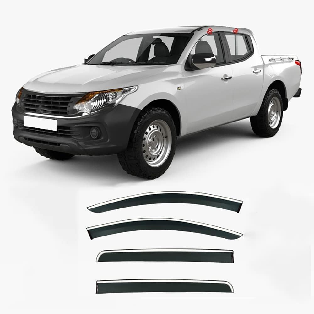 PANXUC Car Wind Deflectors for DODGE RAM1200 2016-2019, Side Window Wind Rain Deflector Window Visor Sun Rain Guard Smoke Guards