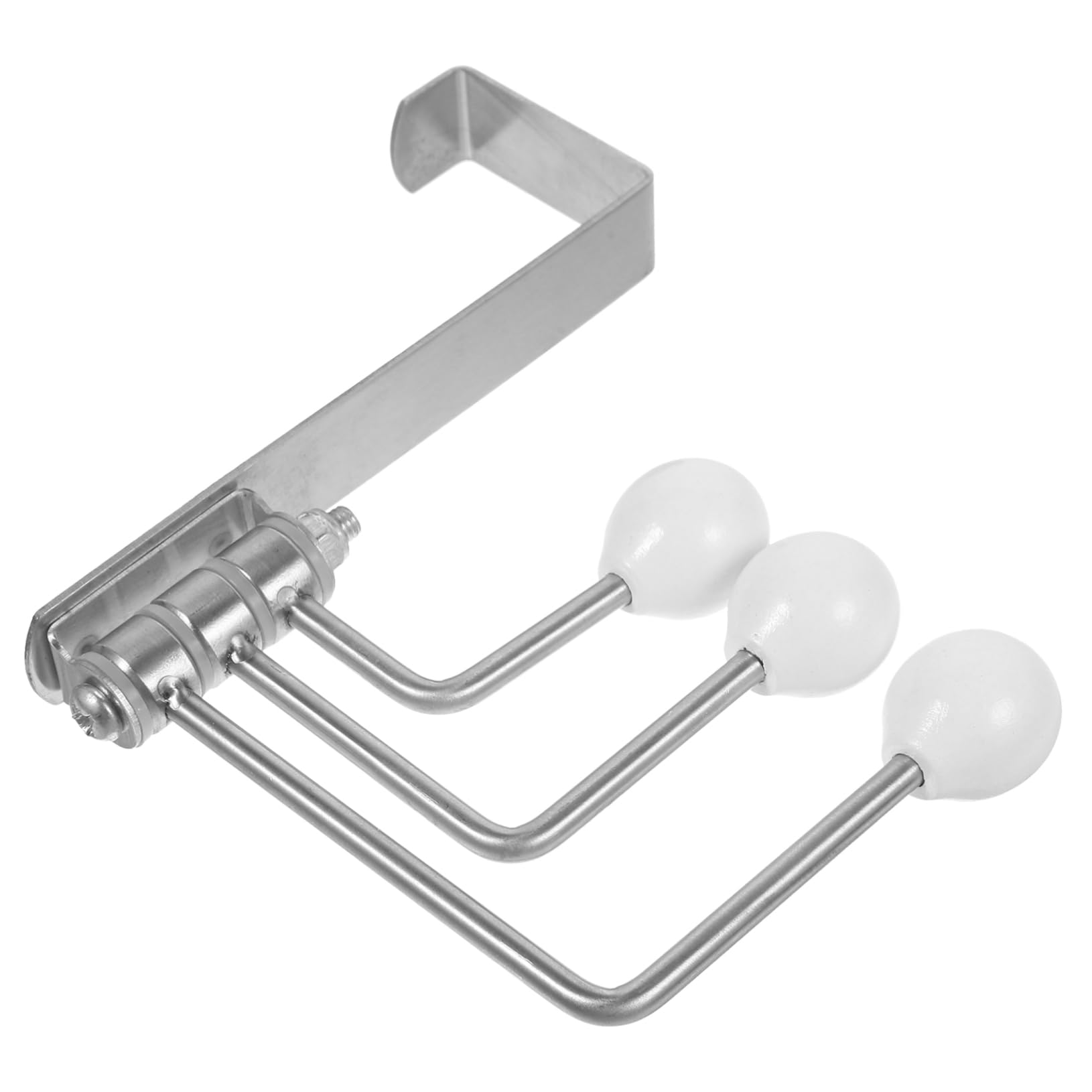 SOLUSTRE 3-Ball Door Hanger Hook Over Door Organizer Rack for Clothing Towels Hat Easy to Install