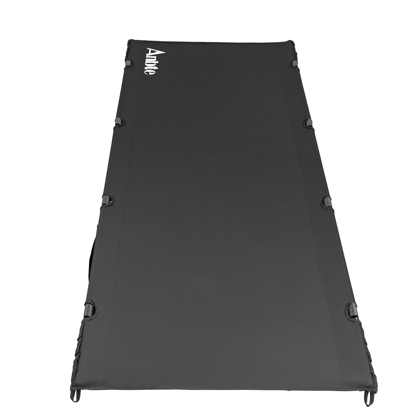 Anbte Cama de Camping Plegable 191 x 70 x 20 cm Cuna de Acampada Ultraligera Tubo de Aluminio con Capacidad de Carga de hasta 125 kg para Viajes, Playa, Jardín, Oficina, Interior y Exterior (Negro)