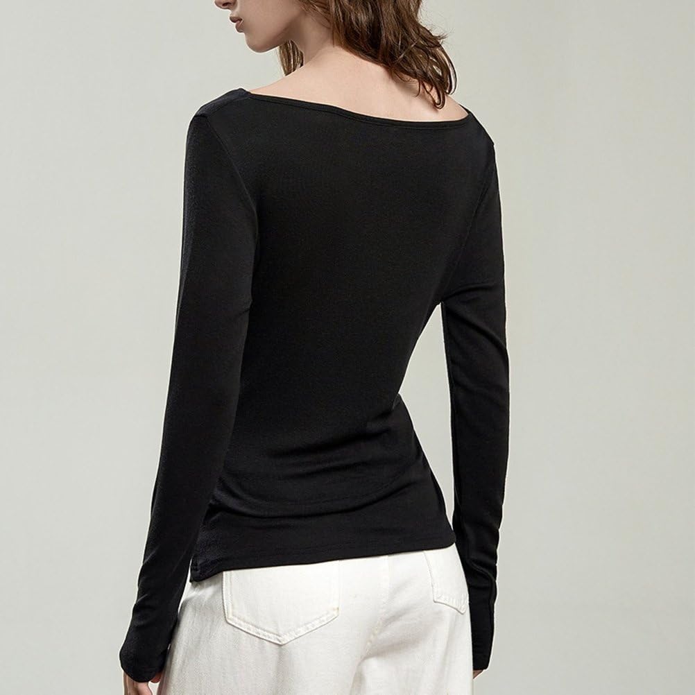 Hauts Basiques Sexy Pour Femmes À Épaules Dénudées Couleur Unie À Lacets Tenues Mode Y2K Automne