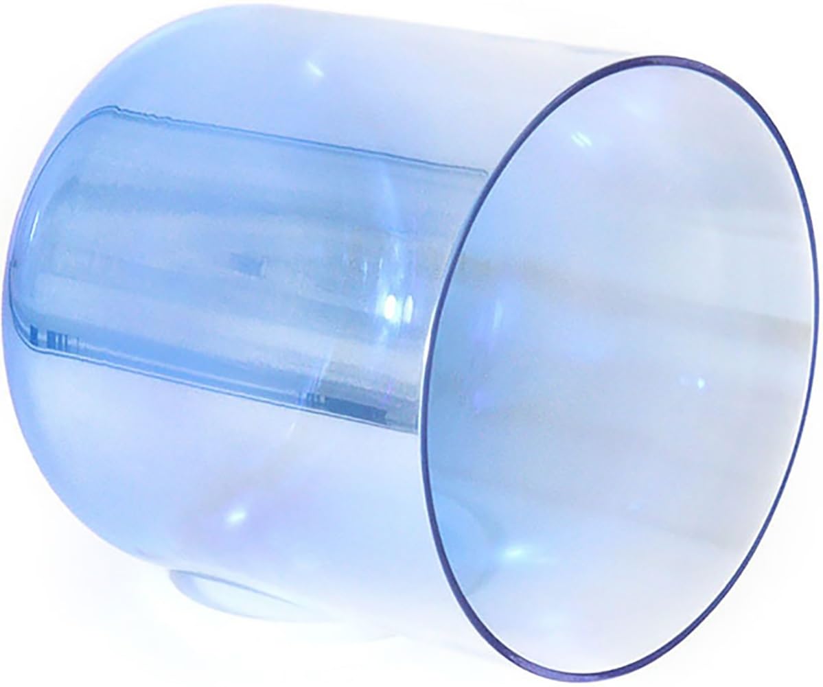 Chakra-Schale aus klarem Kristallglas, für Yoga, Meditation und Klangbäder, blaue Schale mit Etui und Schlägeln, Sonnennote 440 Hz, 15 cm (6 Zoll), 440 Hz - 6 Zoll G Note