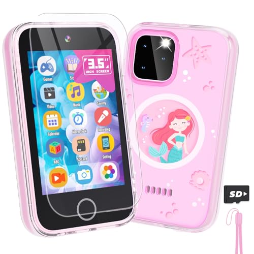 Image of Dylanto Kids Phone,3.5'' Touchscreen Phone for Kids Learning Play Toys for 3-9 Years Old Girls with Dual Camera,Video Players,Game,Christmas Birthday Gifts for Girl Age 3 4 5 6 7 8 9 (Pink)
