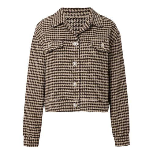 Flannel Shirts for Women Fashion Cropped Plaid Jacket Shacket Button Down 2024 Winter Fall Coats3