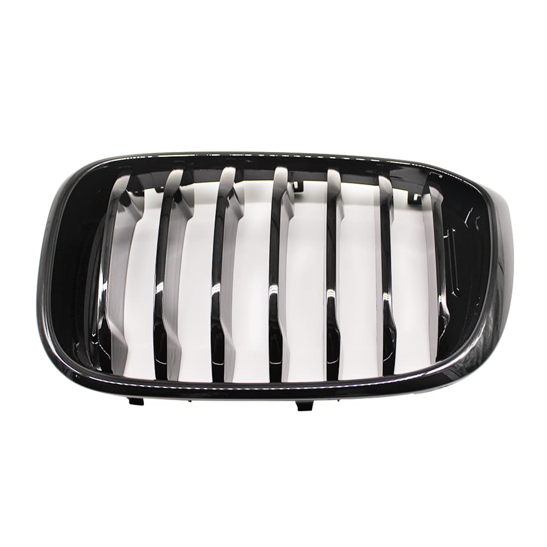 2 piezas de malla de coche negro brillante rejillas de carreras de una sola línea capó delantero parrilla de riñón para BMW X3 G01 X4 G02 2018 2019 2020