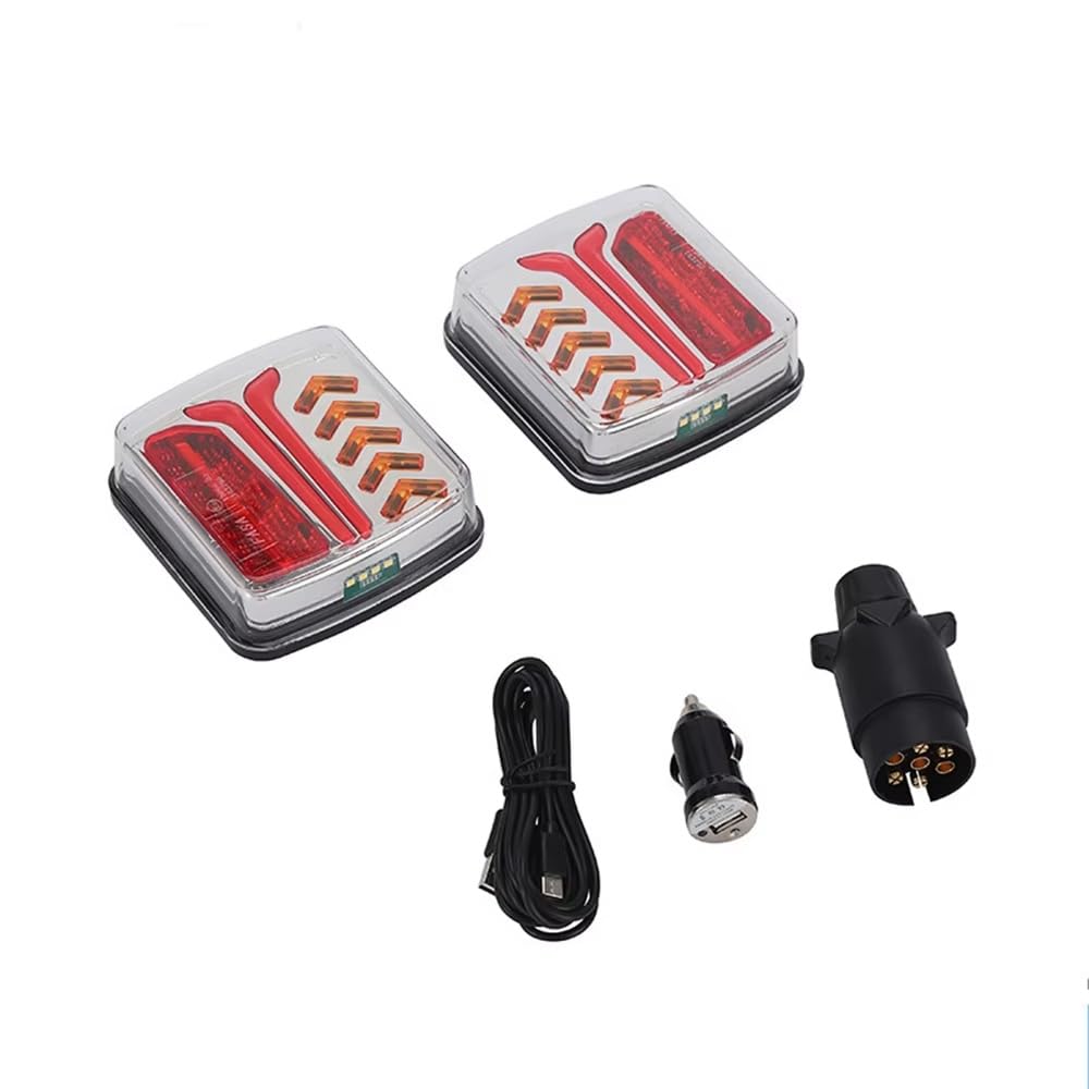Fanali posteriori per rimorchio senza fili magnetici 12-24V Kit di luci di coda a LED per roulotte R65