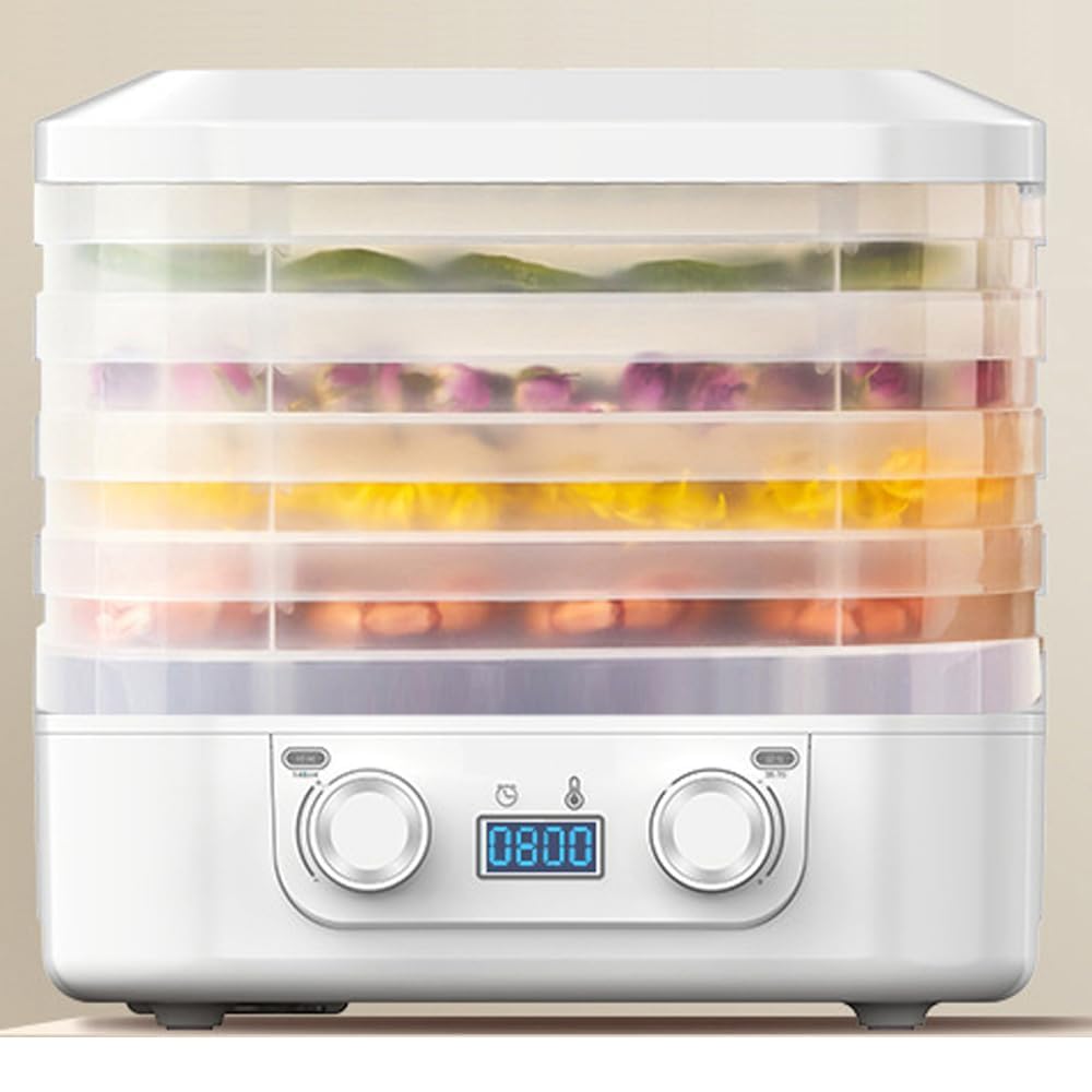 5-Tier Food Dehydrator Machine, Large Capacity Food Dryer with Adjustable Timer & Temperature Control, for Jerky, Fruit, Vegetables, Meat, Pet Treats, Overheat Protection