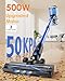 Cordless Vacuum Cleaner 500W/50KPA/60MIN, Vacuum Cleaner with Rechargeable, 3 Suction Modes, Anti-Tangle, LED Display, Lightweight Stick Vacuum Cleaners for Home Pet Hair, Hardwood, Floor (50KPA-A40)