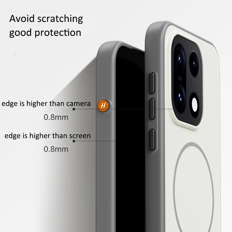 Image of MILLION CASES Mono Orbit Matte Mag-Safe Case for OnePlus 15, OnePlus 15 Back Cover Case(2025) - PC | White