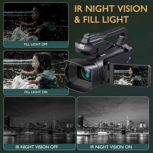Image of Camcorder Video Camera Ultra 8K 64MP Vlogging Camera for YouTube