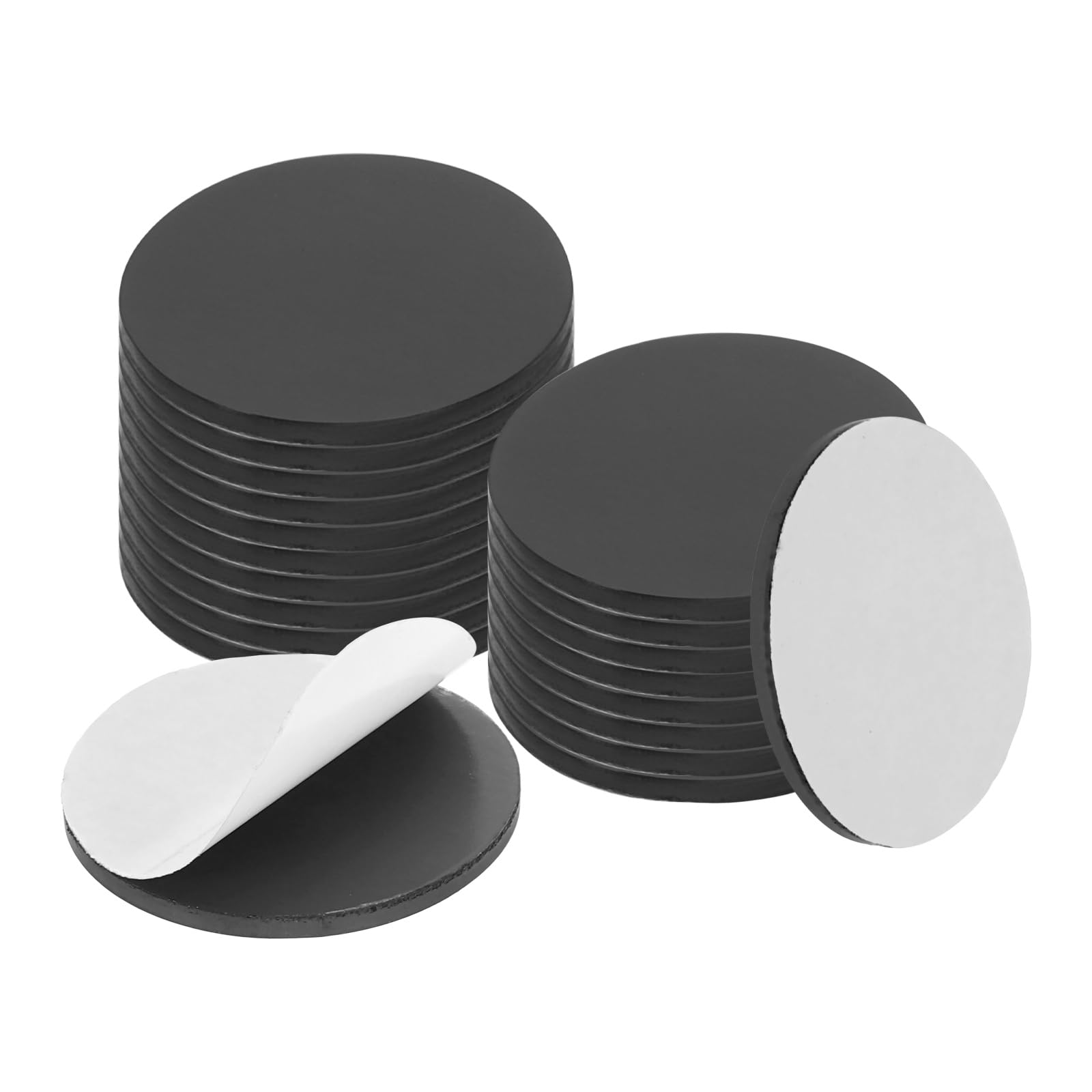 sourcing map 20Pcs 35 x 2.3mm Round Magnets Dots with Adhesive Backing, Rubber Magnets Stickers Self Adhesive Magnetic Discs for Fridge Whiteboard DIY Craft Office Classroom Home