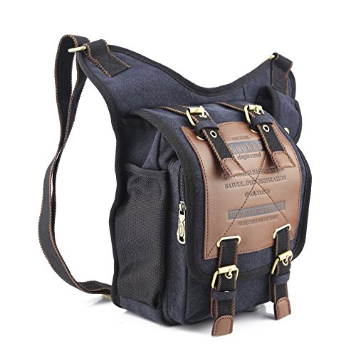 Innturt Tactical Oxford Sling Chest Bag Molle Messenger Assault Shoulder Bag Backpack (C-Black)