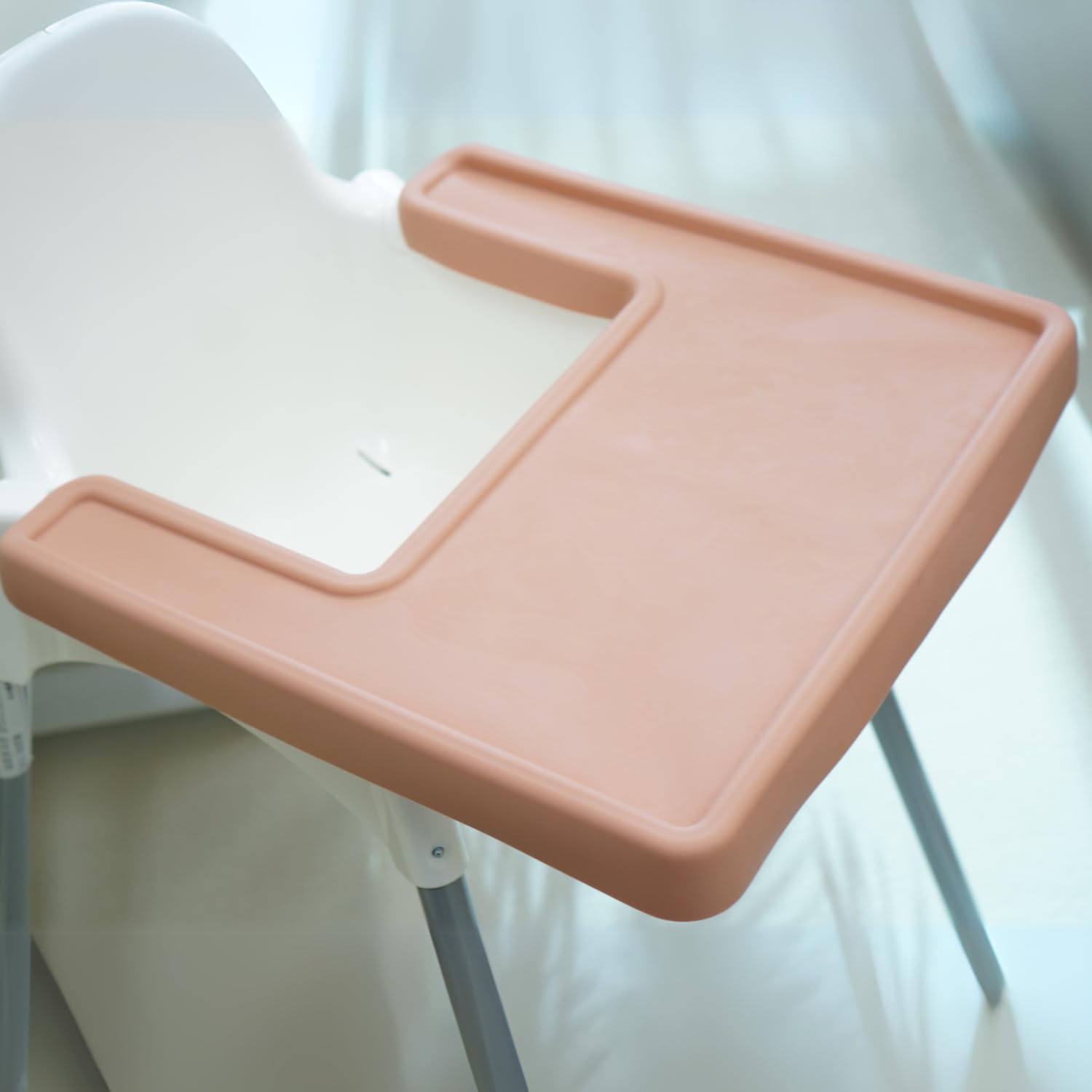 Gembebe Full Cover Silicone Placemat for IKEA Antilop High Chair, Rectangular, Terracotta, 100% Food-Safe Silicone, Dishwasher Safe