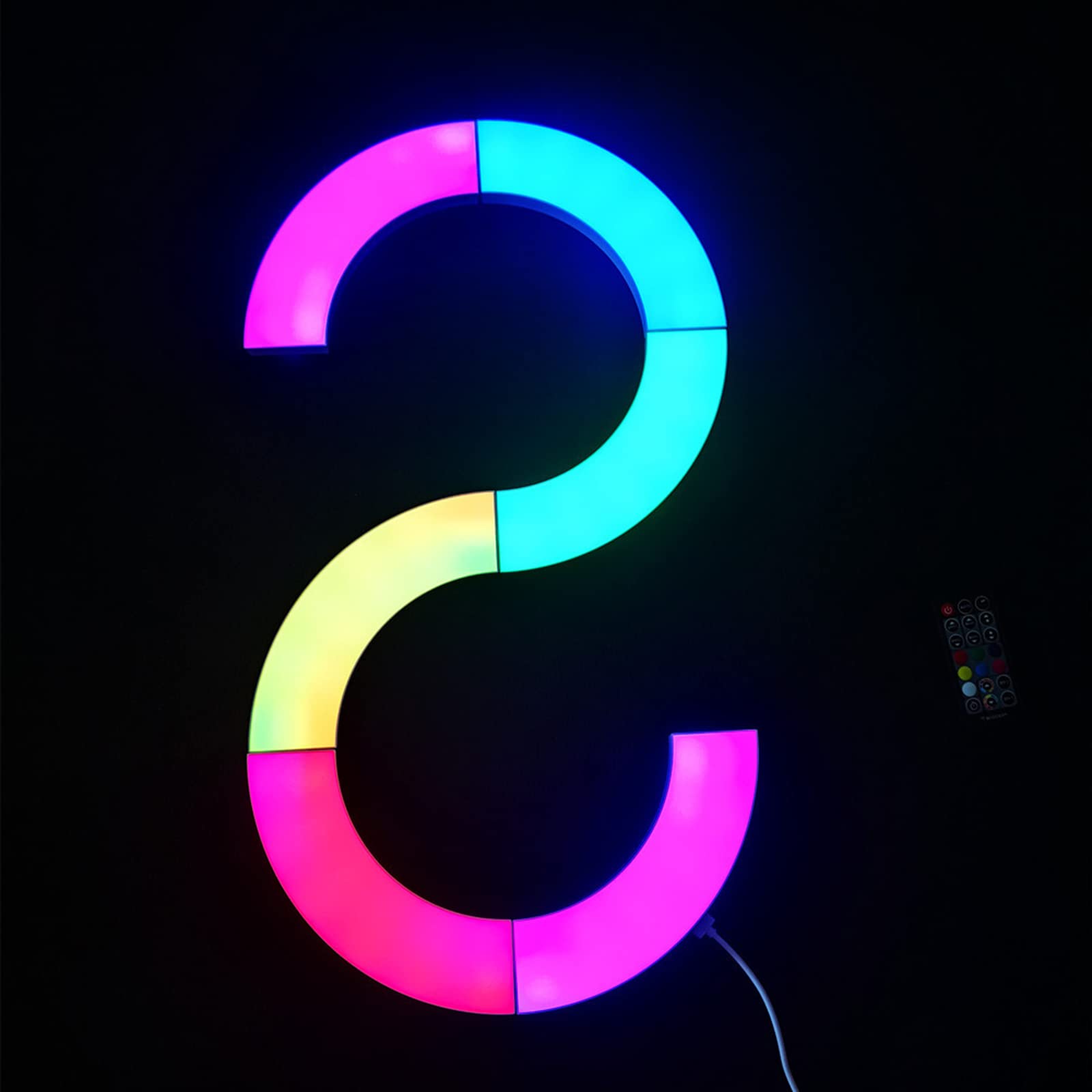 Pannelli LED RGB, LED Smart Splicing Light, Controllo Touch Fai da Te Gaming Accessori Stanza, Luce Notturna Adatto per Feste/Sale Giochi/Camera dei Bambini