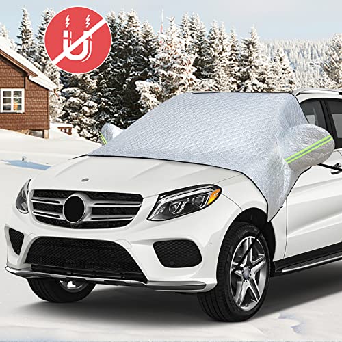 FRECOO Couverture Pare-Brise Voiture, Bache Pare Brise Protection Magnétique Couverture Repliable, Imperméable Protecteur de Pare-Brise Anti Givre, Neige, Glace, Pluie et Soleil (230 * 150) Cover