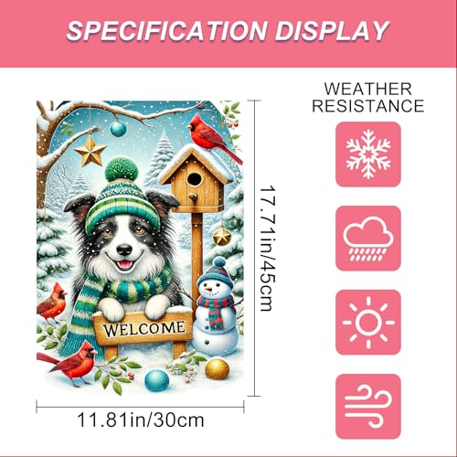 Image of BlissYard Garden Flag Shepherd Snowy Scene Winter 12x18 Inch Polyester | Garden Banner, Yard Sign | Shepherd Flag, Snowy Scene Lawn Decor | Porch, Patio, Entry (Winter Art)
