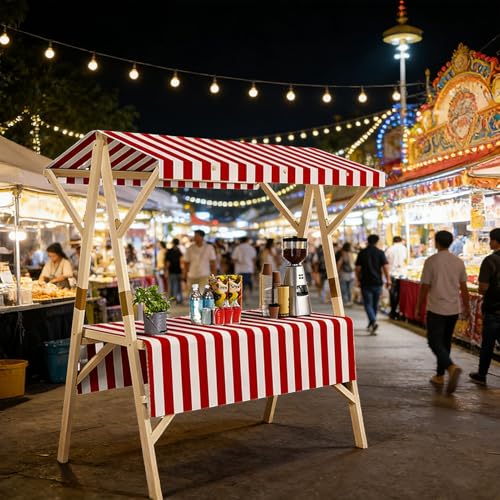 Stand de vendeur portable pliable avec auvent pour marchés et foires