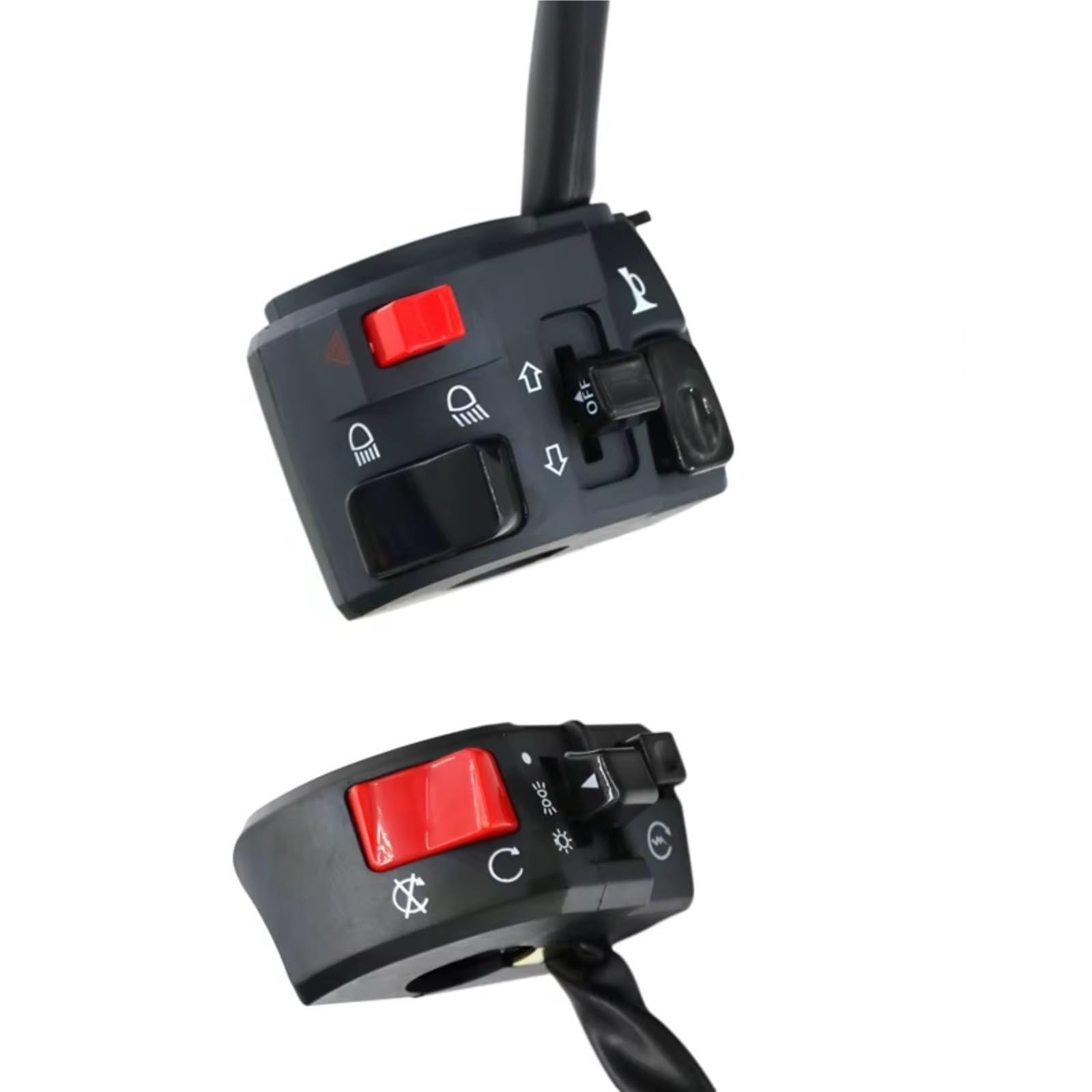 Interruttore Manubrio Da Moto 22mm Per L'avvio Della Luce Del Fendinebbia Elettrico Pulsante Clacson Universale Comando Manubrio(Left Right)