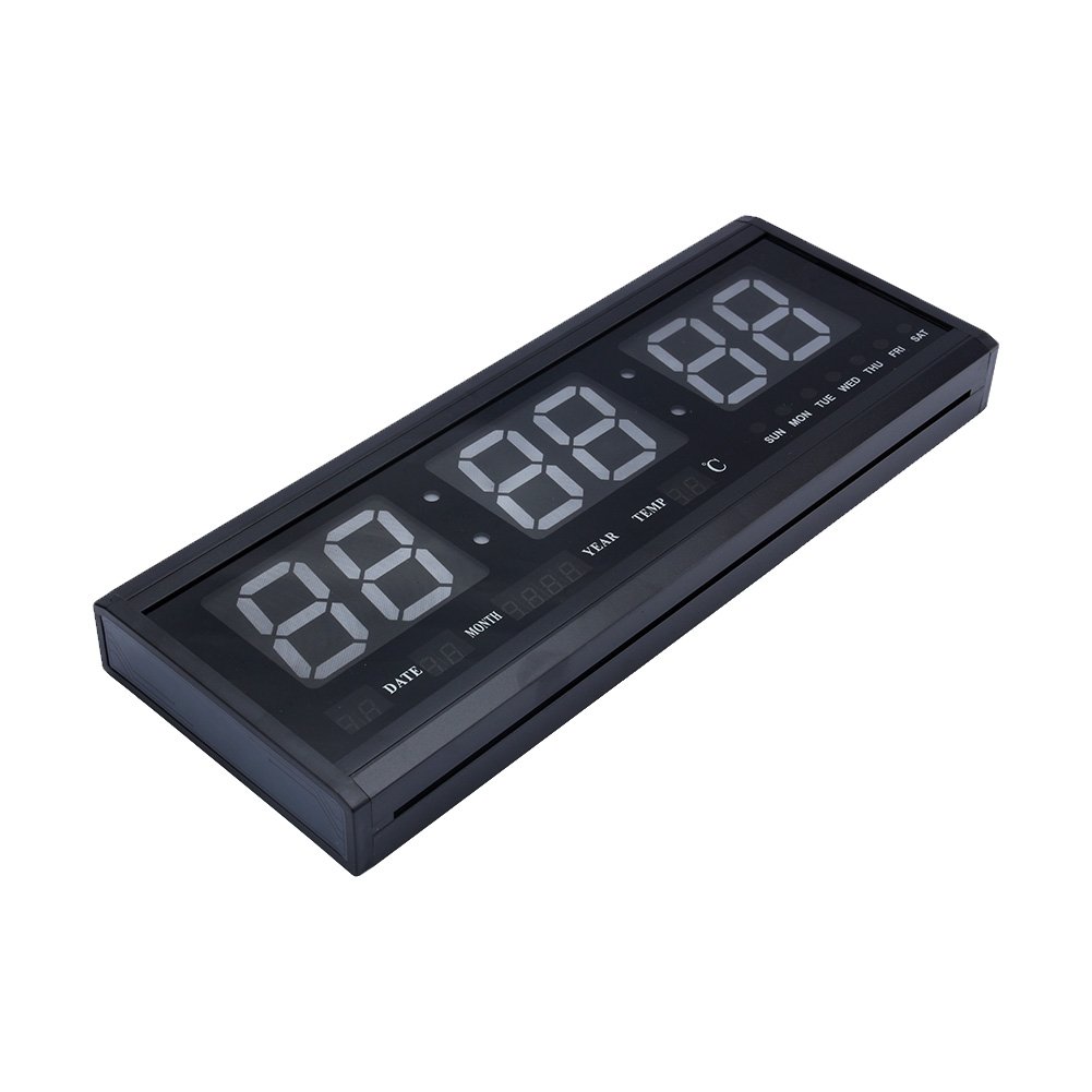 Orologio da Parete Digitale con Temperatura Display,LED Sveglia Digitale da Tavolo Rosse con Temperatura Display per Ufficio a Casa, Sala Mensa, Decorazione Domestica