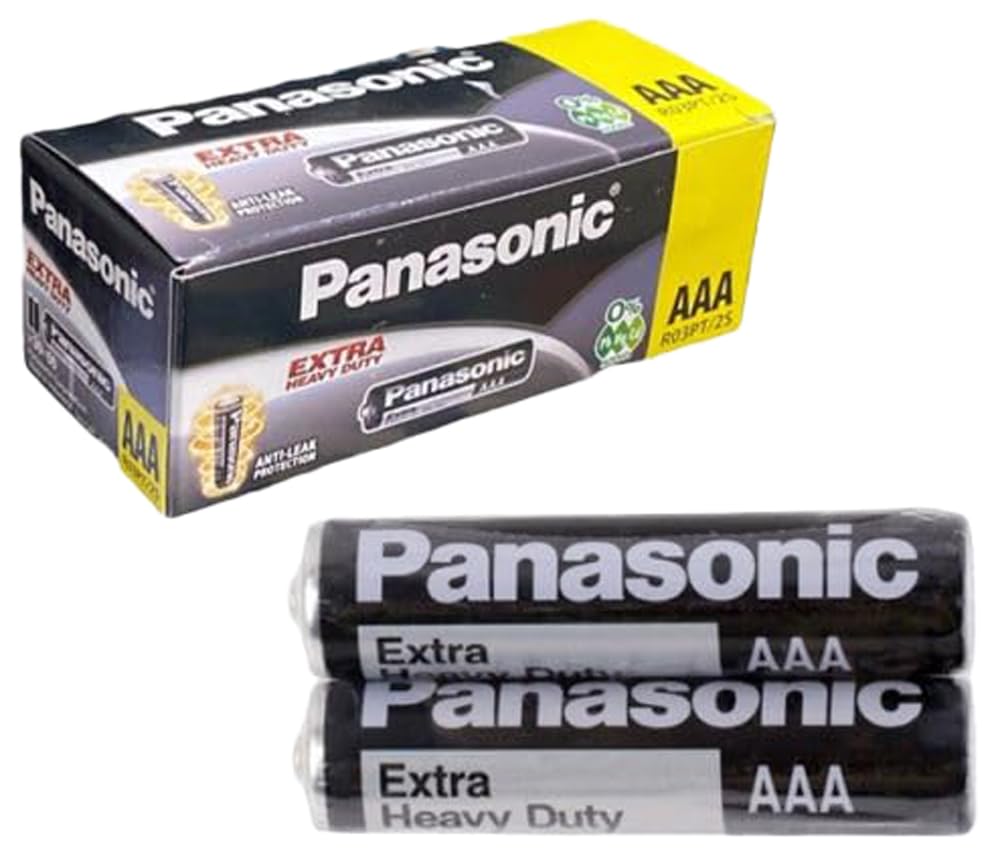 Panasonic Extra Heavy Duty AAA Battery (60 Pcs)