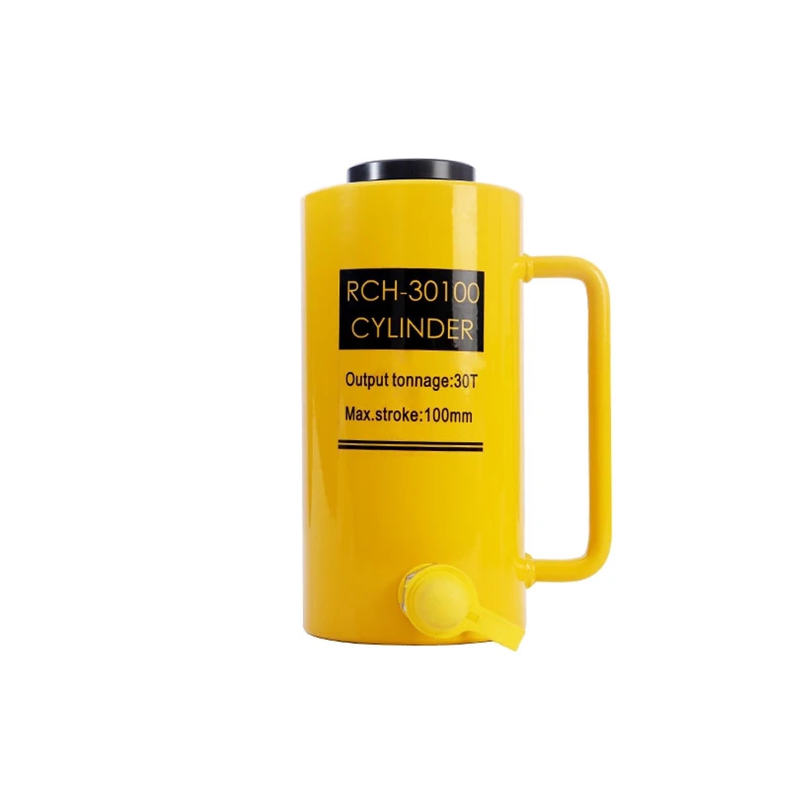 JVDDI Hydraulic Jack 30 Ton 100mm Hydraulic Hollow Hole Cylinder Jack RCH-30100 Tons Stroke for Vehicle SUV Van Truck Repair