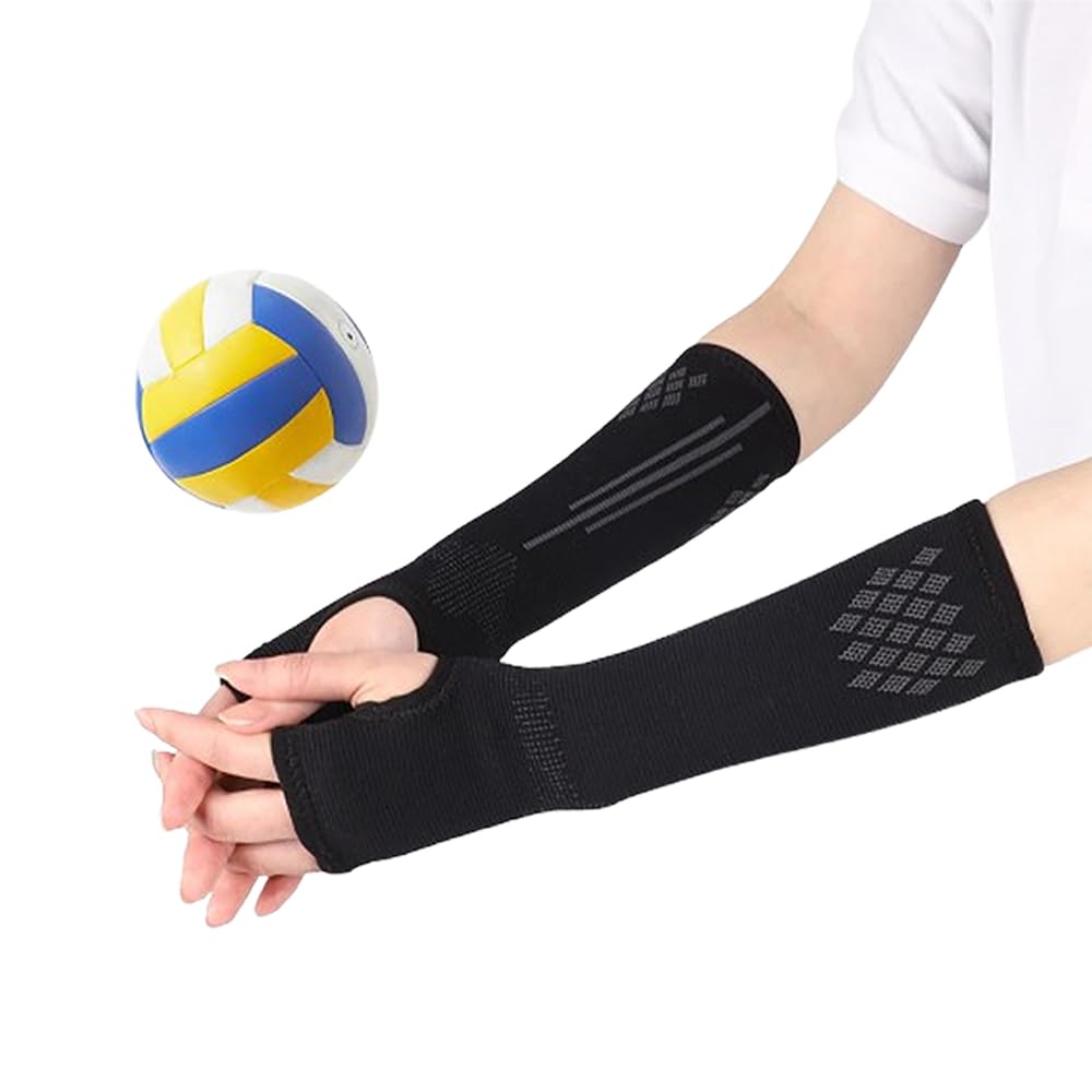 1 Paire,Bras De Volleyball pour Femme,Manchette Bras De Volley,Manchettes De Volleyball Protège,Accessoires pour Entraînement De Volley-Ball,pour Volleyball,Protection Sportive,Noir