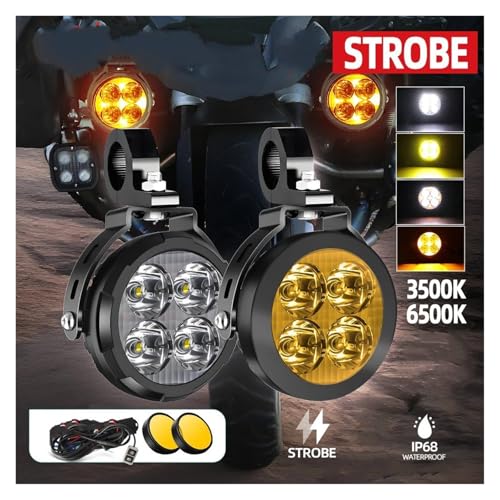 Luz antiniebla lámpara conducción estroboscópica y foco LED moto 2