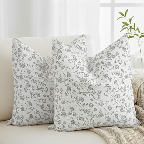 Floral Pillow Covers Vintage Flower Cushion Covers Rustic Grand Millennial