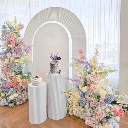 JQslycdmv Mesa De Cumpleaños Metálica De Alta Gama Con Base Soldada A La Perfección Para Bodas Aniversarios Y Postres(B)