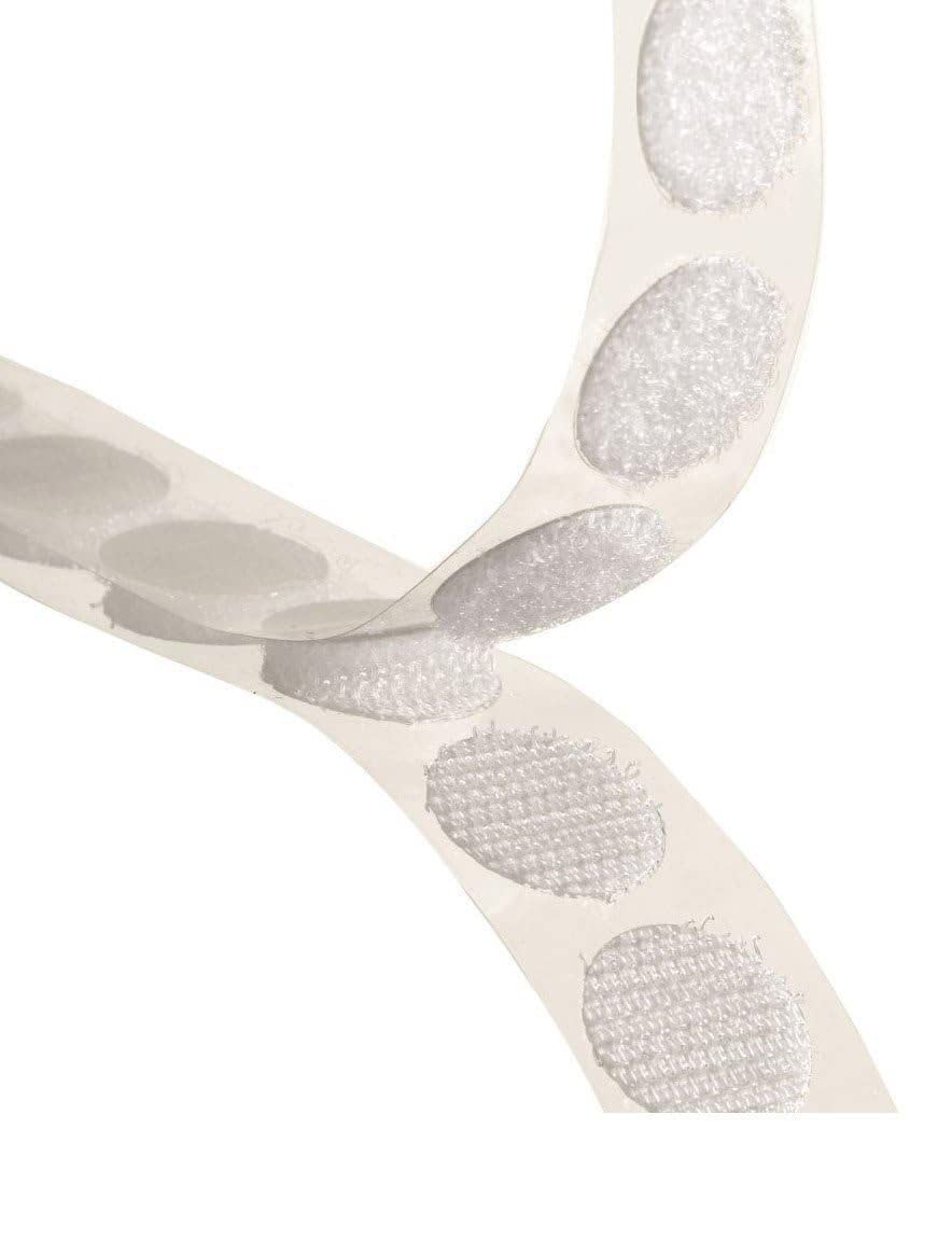 TRADIENT Sticky Dots | 13mm Diameter | Self Adhesive Hook and Loop Dots | Pair of Hook & Loop | White Color | Nylon Material (50) (B0C1CZ4SJD) Amazon Price History, Amazon Price Tracker